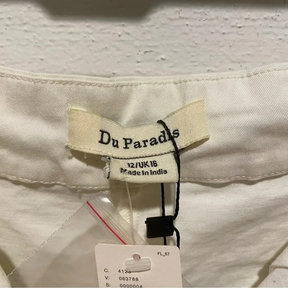 NWT Anthropologie Du Paradis Pleated Wide-Leg Cargo Pants in Stone Dust Size 12 - Picture 15 of 16